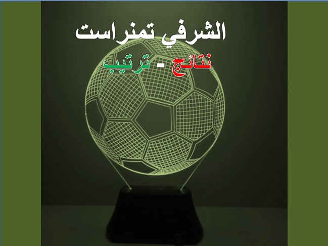 الشرفي تمنراست نتائج و ترتيب	